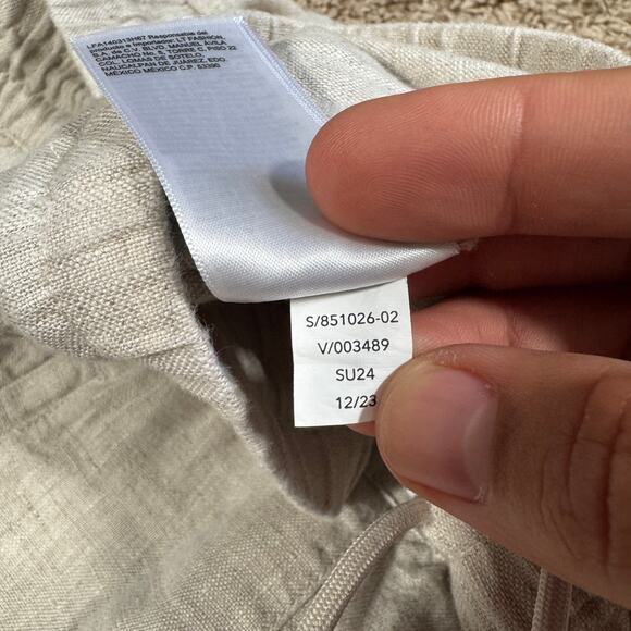 Athleta Retreat Linen Jogger Pants Womens XL Cream Lightweight Pockets - Picture 10 of 11